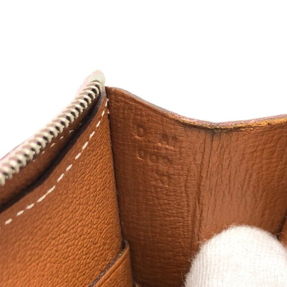 HERMES remix combine duo Long Wallet Epsom Mauve Sylvestre x Lime pink/yellow - Picture 3 of 16